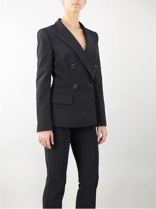 Crêpe double-breasted jacket with waisted cut Elisabetta Franchi ELISABETTA FRANCHI | Jacket | GI07341E2110